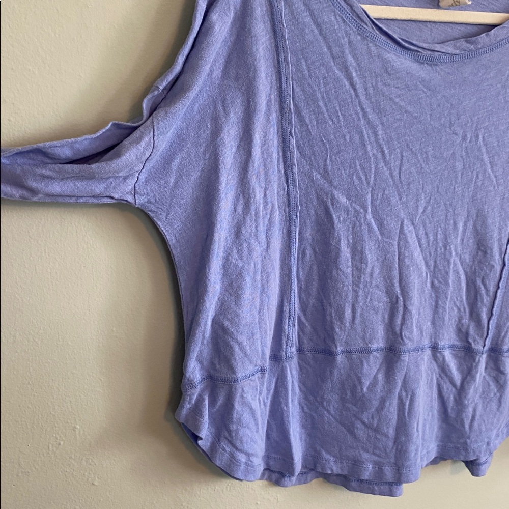 Ady P Women's Blue Long Sleeve Top 100% Cotton Size Large - Picture 2 of 7
